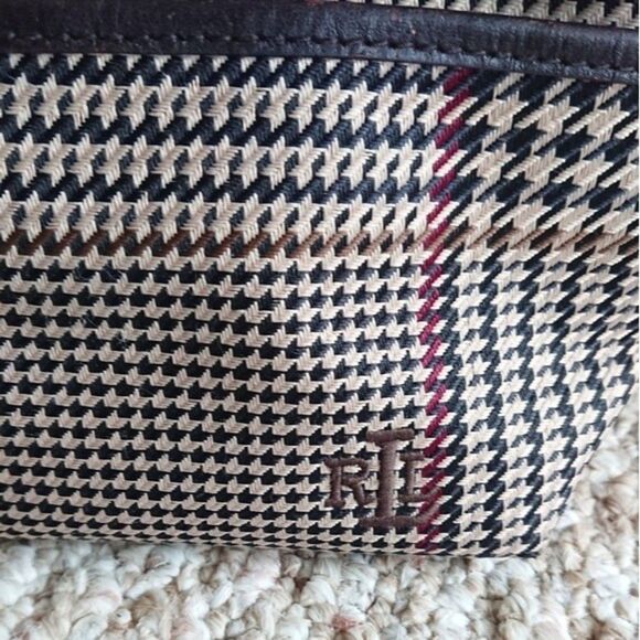 Lauren Ralph Lauren Black, beige, red Herringbone Bag Trimmed in Black - Picture 4 of 12